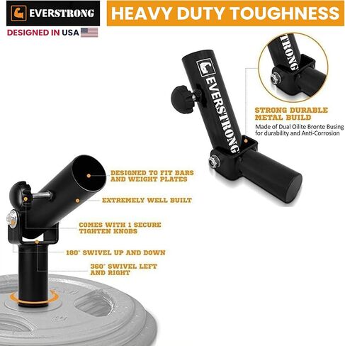 مرفق صف قضيب T من EVERSTRONG مع مقبض لغم أرضي مرفق على شكل حرف V - مرفق لغم أرضي دوار 360 درجة للحديد لتمرين الجسم بالكامل في صالة الألعاب الرياضية المنزلية - المساحات الصغيرة - حامل الألغام الأرضية القرفصاء المميتة in Kuwait