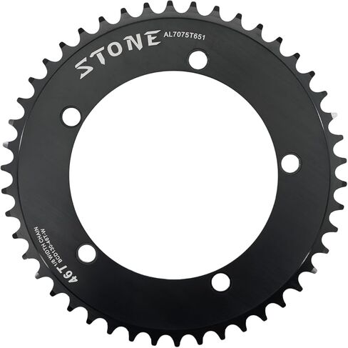 DJC حجر 130 BCD سلسلة الثابتة والعتاد المسار الدراجة Fixie الجولة 42T 46T 48T 50T 52t 54 58t 60t الأسنان سلسلة 130bcd 1/2*1/8 سلسلة in Saudi Arabia