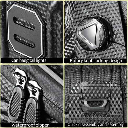 Bike Saddle Bag For Rear Rack Waterproof,Bike Seat Bag Black，Bike Pack Under Seat 1.5L in Kuwait