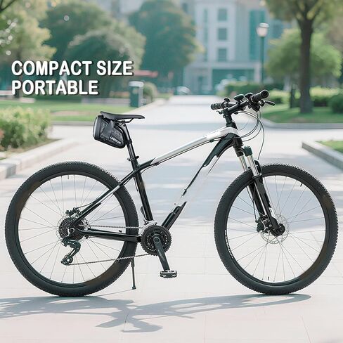 Bike Saddle Bag For Rear Rack Waterproof,Bike Seat Bag Black，Bike Pack Under Seat 1.5L in Saudi Arabia