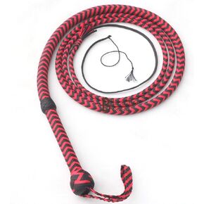 12 Foot 12 Strands Bullwhip para Cord Nylon Bull Whip Red Black Indiana Jones Style (12) in Kuwait