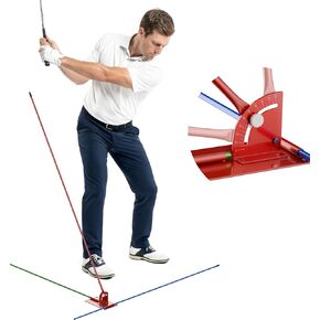 Golf Alignment Stick Holder - Metal Golf Alignment Sticks, Three-Hole Holder, Golf Swing Trainer with Training Manual, Golf Training Aid for Swing Plane & Swing Path in Kuwait
