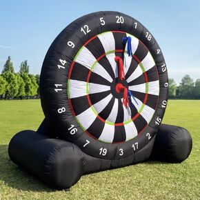 10Ft Inflatable Soccer Darts Board with 8 Soccers and 370w Blower, Giant Outdoor and Indoor Soccer Kicking Dartboard in Saudi Arabia