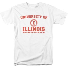 University of Illinois Official Circle Logo Unisex Adult T Shirt in Kuwait