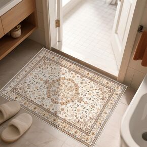 سجاد منطقة Zentavio 4x6 قابلة للغسل غير قابلة للانزلاق وحيوانات أليف سجاد غرفة معيشة ودية عتيقة قابلة للطي قابلة للطي رقيقة منخفضة السجادة لغرفة نوم غرفة الطعام غرفة الطعام الرمادية in Kuwait