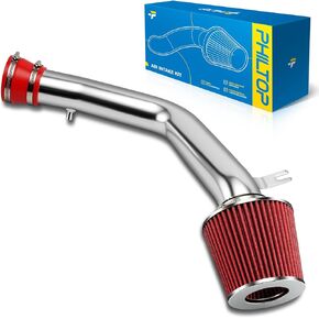 PHILTOP 3" Cold Air Intake Kit System Compatible with 2003 2004 2005 2006 2007 Honda Accord 3.0L V6, High Performance, Red in Kuwait