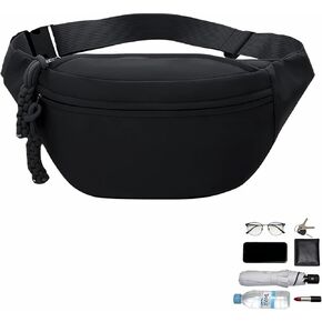 Multi-Way Crossbody Sling Bag,Tactical Waist Pack,Adjustable Fanny Pack for Men and Women with Water-Resistant Nylon,Large Capacity Multi-Compartment for Travel Hiking Running (Yellow) in Kuwait