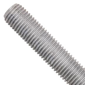 Fasteners Plus Grade 55 Threaded Rod (ASTM F1554), 3/4" Diameter, 10 Thread Size, 12" Length, Right Hand Threads Designed for Structural Anchoring, Hot Dip Galvanized - Made in USA in Kuwait