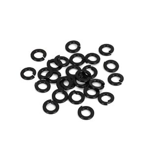 50PCS Black 1/4 Coated Split Lock Washer Elastic Washer, Made of 304 Stainless Steel, Used for Screw Fasteners in Kuwait