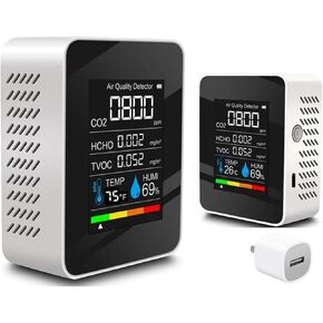 Air Quality Monitor, Accurate Detection Formaldehyde, TVOC AQI Tester for Indoor/Outdoor Air Pollution Detection. 1-Pack (Handheld) in Kuwait