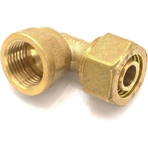 Fit PEX-AL-PEX Tube I.DxO.D 26x32mm - 1" BSP Female Elbow Brass Pipe Fitting in Kuwait