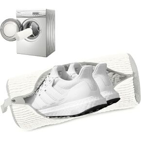 2PCS Shoe Washing Machine Bgs,Laundry Shoe Bags for Washer and Dryer, Reusable and Durable Zipper Sneaker Shoe Washing Bag, Tennis Shoe Cleaning Bag for All Shoe Types (Yellow) in Kuwait
