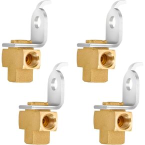 3-Way Brake Line Tee with Mounting Bracket,Brass Brake Line Fittings 3/16" for 3/8"-24 Threads Maintaining Brake System,Increase the number of thread turns,Prevent leakage,For Fuel Line,Liquid Line in Kuwait