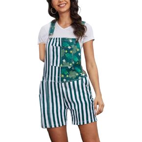 Women's American Flag Overalls Cotton Summer Rompers 4th of July Patriotic Jumpsuit Outfit Casual Adjustable Bibs in Kuwait