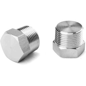1 قطعة 1/8 "1/4" 3/8 "1/2" 3/4 "1" M12 M14 M16 M18 M20 BSPT NPT متري ذكر 304 316 سداسية من الفولاذ المقاوم للصدأ غطاء نهاية وصلة أنابيب (NPT1I2) in Kuwait