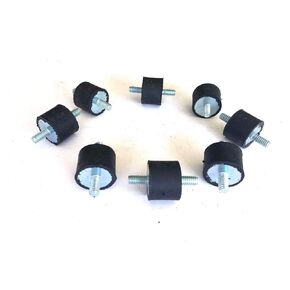 Pack of 8 Rubber Anit-Vibration Isolator/Isolation Mounts 1" Diameter x 3/4" Height, 1/4-20 Thread x 1/2" Length Studs Male/Male in Kuwait