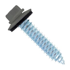Fasteners Plus ST Fastening Tapping Steelbinder Metal to Metal #17 x 1-1/4" Burnished Slate Screws with EPDM Rubber Washer, 250-Count - Designed for Roofing and Siding Panels in Kuwait