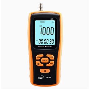 GM523 يده مقياس الضغط الرقمي خط أنابيب الغاز قياس الضغط الدقيق شاشة ديجيتال المحمولة قياس الضغط التفاضلي 35kPA in Kuwait