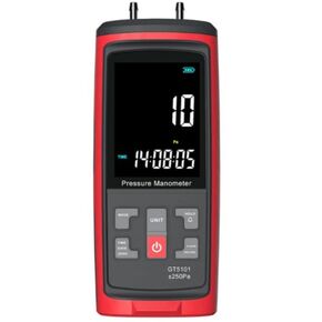 GT5101 ± 250Pa مقياس الضغط المحمول ثنائي المنفذ جهاز اختبار ضغط الغاز مقياس ضغط الهواء مقياس الضغط الرقمي in Kuwait