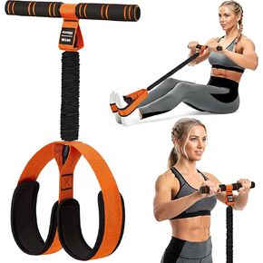 حزام مقاومة بدواسة متعدد الوظائف مع مقبض، معدات تمارين مطورة مع دواسة قدم ناعمة للجلوس وتمارين الصالة الرياضية المنزلية لكامل الجسم، تدريب أساسي/ABS، البيلاتس، اليوغا والعلاج الطبيعي in Kuwait