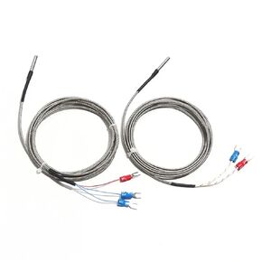 4 * 30mm Stainless Steel Temperature Sensor K Type J PT100 1-5m Shielded Braide Wire Thermocouple 1Pcs(J Type 2m) in Kuwait