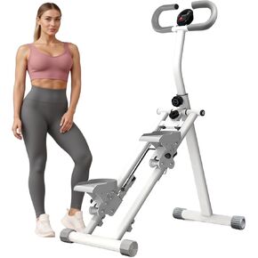 Stair Stepper for Home Vertical Climber, Foldable Full Body Exercise Aerobic Climbing Machines, Mountaineering Fitness Equipment with Adjustable Handles (White) in Kuwait