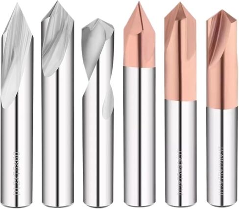 Spot Drill Bit Point Angle 60 90 120 Degree for Machining Hole Drill Chamfering Tools carbide end mill Steel Aluminium(Coating 60 Degree,6Dx50L) in Saudi Arabia