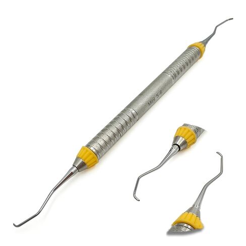 Dental Mini Type Gracey curettes with Japanese Stainless Steel Tip Periodontal Scaler High Quality Nonslip Handle (1 pc mini 11-12) in Saudi Arabia