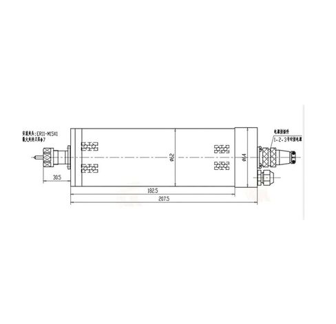 24000 دورة في الدقيقة المغزل المبرد بالماء 1.2KW 220V 62MM سرعة عالية in Kuwait