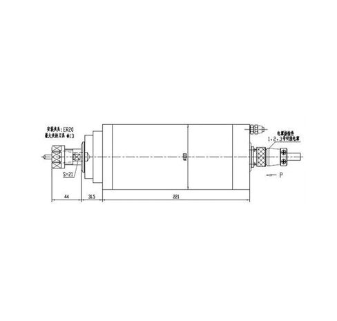 محرك المغزل المبرد بالماء 3.7KW ER20 24000 دورة في الدقيقة 100 مم 380 فولت عالي الدقة in Kuwait