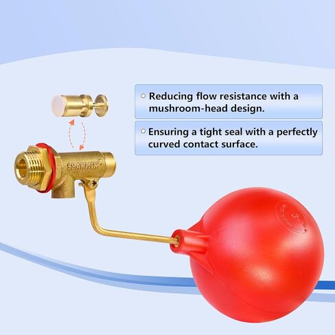 3/8" Auto-Fill Float Valve – 125 PSI,Heavy-Duty Brass Water Level Controller for In-Ground Pools, Pond, Spa & Stock Tank in Saudi Arabia