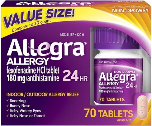 أقراص أليجرا للبالغين للحساسية لمدة 24 ساعة، 180 ملجم، (70 قرصًا) JaQle in Kuwait