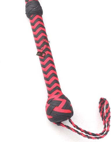 12 Foot 12 Strands Bullwhip para Cord Nylon Bull Whip Red Black Indiana Jones Style (12) in Kuwait