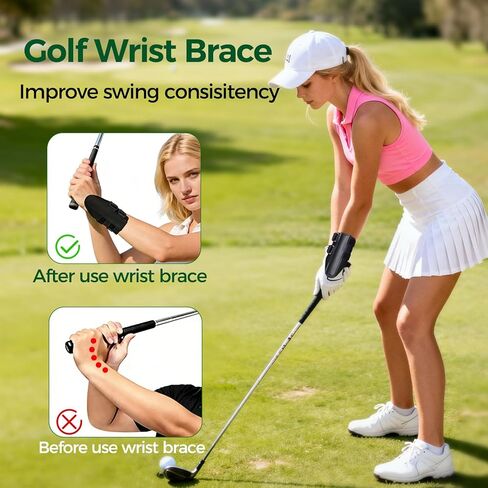 RILL Golf Training Aid, Include Golf Wrist Training Aid and Arm Band, Golf Swing Training Aid to Correct Wrist Angle and Develop Muscle Memory, Posture Correcting Tool for Beginners and Pros in Saudi Arabia