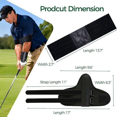 RILL Golf Training Aid, Include Golf Wrist Training Aid and Arm Band, Golf Swing Training Aid to Correct Wrist Angle and Develop Muscle Memory, Posture Correcting Tool for Beginners and Pros in Saudi Arabia