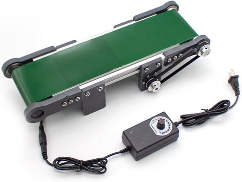 iDili Electric Desktop Conveyor Belt Speed Adjustable DIY Elevator Model Friction Experiment Device 0-116RPM 100x350MM in Saudi Arabia
