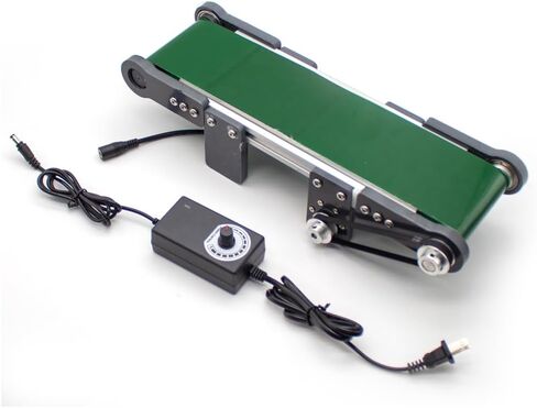 iDili Electric Desktop Conveyor Belt Speed Adjustable DIY Elevator Model Friction Experiment Device 0-116RPM 100x350MM in Saudi Arabia
