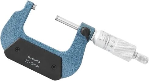 Outside Micrometer 0-25 25-50 50-75 75-100mm 0.01mm 0.001mm Measuring Faces Carbide Baked-Enamel-Finished Frame(0.01mm,75-100mm) in Saudi Arabia