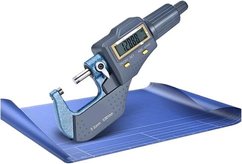 0.001mm Digital Electronic Micrometer 0-25mm Micron Outside Micrometers Gauge Meter Inch/mm Thickness Measuring Tools with Box in Kuwait