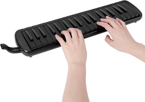 Qiilu Soprano Melodica 37 مفتاح آلة موسيقية للرياح مناسبة للمبتدئين حقيبة التدريب F37s بيانو هوائي محمول (أزرق) in Saudi Arabia