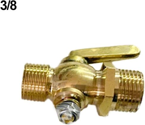 Brass Drain Petcock Shut Off Valve 1/4 3/8 1/2 3/4 Inch Male Threaded for Fuel Gas Oil Air Systems 0.8 Mpa Pressure Copper Construction Easy Rotation Control(3/8) in Saudi Arabia