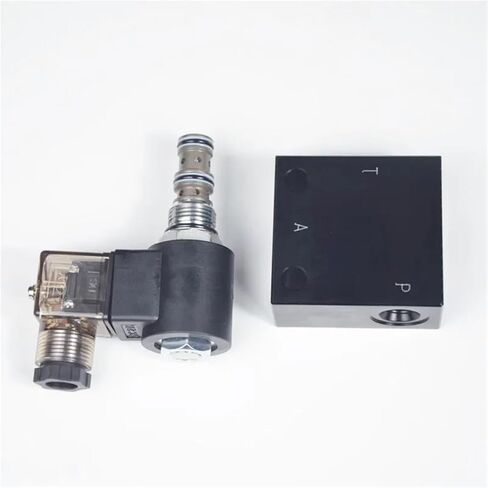Two position three-way threaded plug-in electromagnetic directional valve block V08-3 oil circuit block valve seat(DHF08-230,220V) in Saudi Arabia