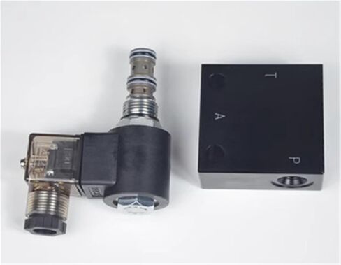 كتلة صمام اتجاهي كهرومغناطيسي ملولب ثلاثي الاتجاه ذات موقعين V08-3 مقعد صمام كتلة دائرة الزيت (DHF08-230,220V) in Kuwait