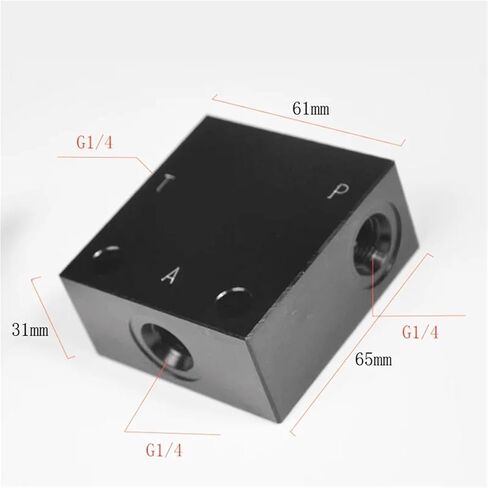Two position three-way threaded plug-in electromagnetic directional valve block V08-3 oil circuit block valve seat(DHF08-230,220V) in Saudi Arabia