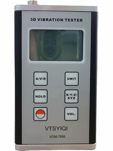 Digital Vibrometer 3D Vibration Meter with Piezoelectric Transducer Acceleration 0.1m/s²~400m/s² Velocity 0.01mm/s~400mm/s Displacement 0.001mm~4.0mm for Machinery Motor Vibration Testing in Kuwait