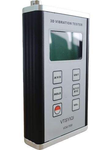 Digital Vibrometer 3D Vibration Meter with Piezoelectric Transducer Acceleration 0.1m/s²~400m/s² Velocity 0.01mm/s~400mm/s Displacement 0.001mm~4.0mm for Machinery Motor Vibration Testing in Kuwait