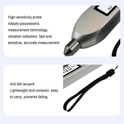 Handheld Pen Vibration Tester, Digital Vibration Analyzer Meter with LCD Backlit Screen, Measuring Range 0.1-199.9m/s2, Acceleration Displacement Tester for Mechanical Fault. in Kuwait