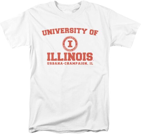 University of Illinois Official Circle Logo Unisex Adult T Shirt in Kuwait