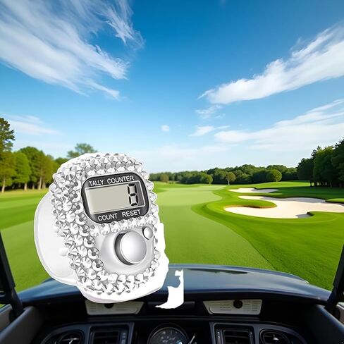 Silver Electronic Finger Tally Counter Clicker Counter, Convenient Portable Digital Display Tally Counter, Resettable Lap Counter for Golf Goods Counting Accessories, Track and Field Lap Counters in Saudi Arabia