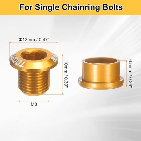 HARFINGTON Single Chain Ring Bolts Aluminum Alloy Bicycle Crankset Nuts Chainwheel Screws for Road Bike Mountain Bike in Saudi Arabia